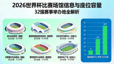 2026世界杯各比赛场馆信息与座位容量数据图
